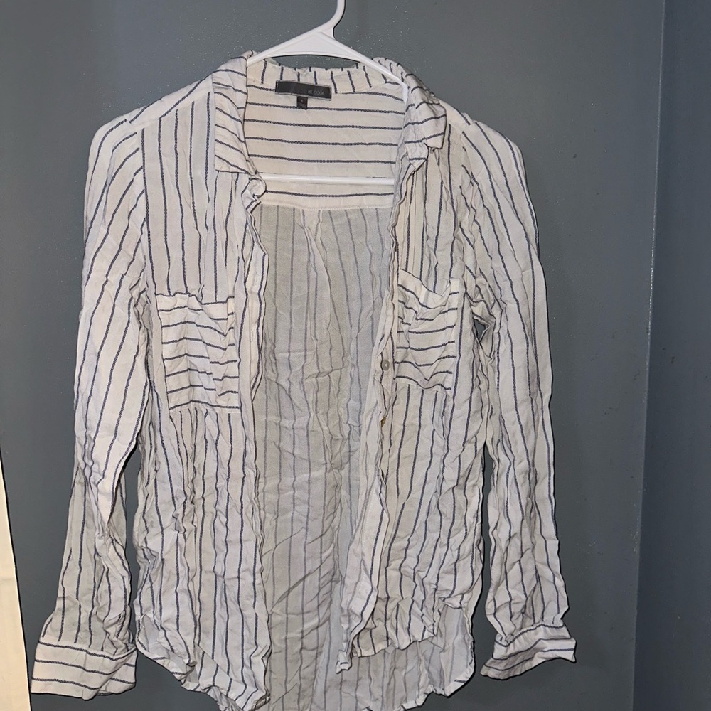 Striped Button-Up Shirt